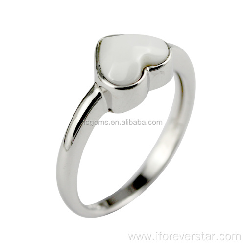 High End Finger Ring Sterling Silver Ceramic Rings